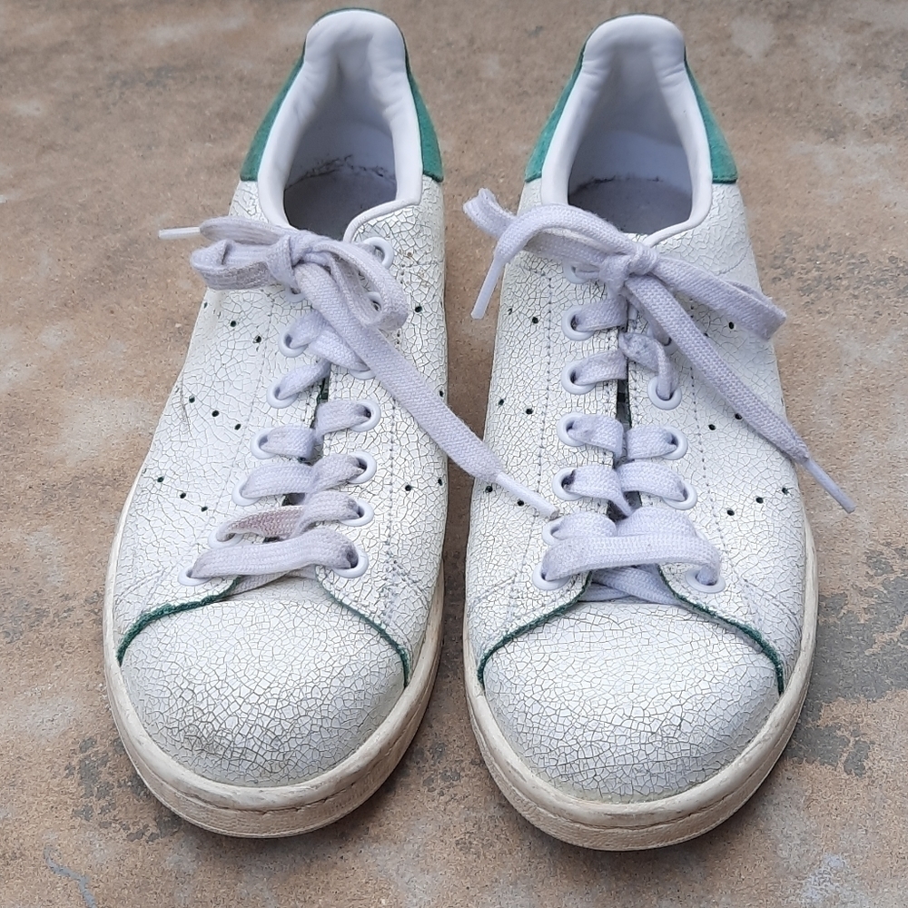 Adidas Stan Smith green white crackle LE sneakers - Picture 5 of 12